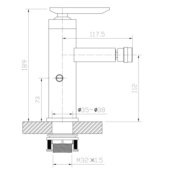 Bidet frontal con transferencia Kratos - Imagen 2